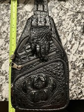 Genuine Crocodile Sling Bag. Made With Real Crocodile Leather