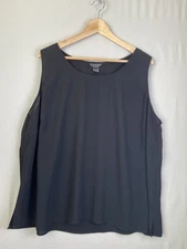 Citron Santa Monica Women’s Sleeveless Tank top Size 3X Black Casual