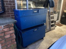 2x Heavy Duty Site Security Tool Box 1170mm Van Vault Style Steel Chest