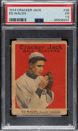Ed Walsh #36 1915 Cracker Jack card
