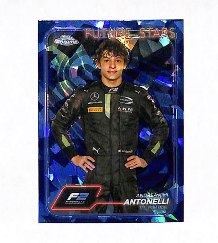 2024 Topps Chrome Formula 1 Sapphire #22 Kimi Antonelli Rookie RC Card