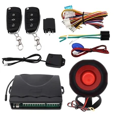 Universal Auto Car Alarm Security System 12V Keyless Entry Engine Start With Key