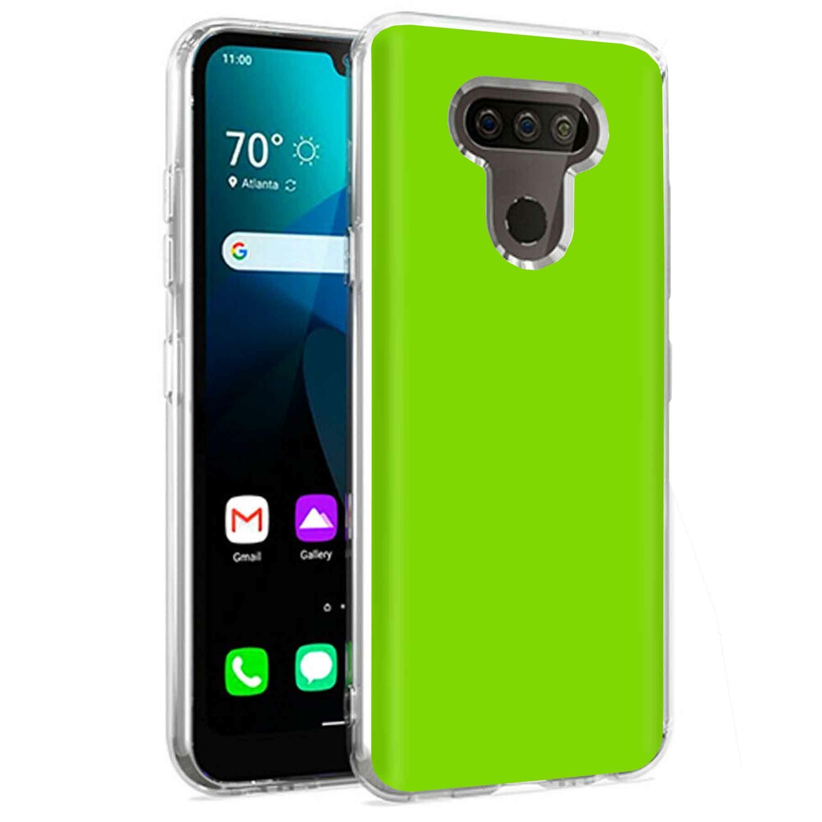 Phone Case for LG Harmony 4,Premier Pro Plus,K41, Yellow Green Print