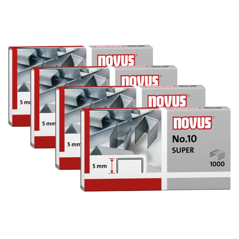 4000 x Heftklammern Tackerklammern Novus No.10 aus Stahldraht, verzinkt