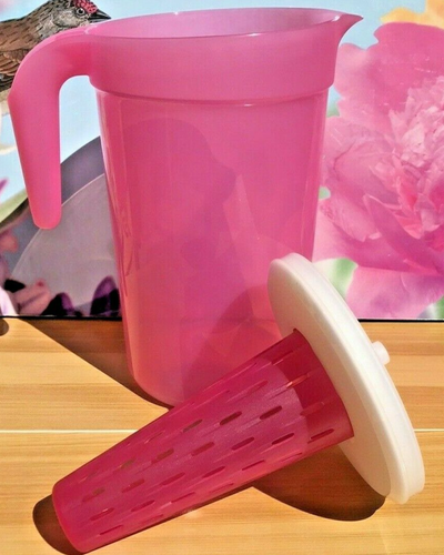 Jarra infusora Tupperware de un galón ~ rosa opaca rara nueva - Imagen 2 de 2