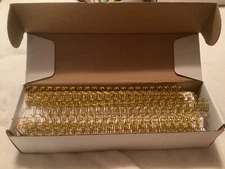 Rayson Wire Binding Spines, Gold, 2:1 Pitch Double Loop 3/8, 11 inch  100 new 