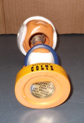 VINTAGE 1970'S BALTIMORE COLTS BOBBLE HEAD SPORTS SPECIALTIES CORP PLASTIC - Picture 6 of 6