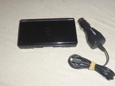 NINTENDO DS LITE SYSTEM BLACK CONSOLE HANDHELD W CAR CHARGER USG-001 WORKING