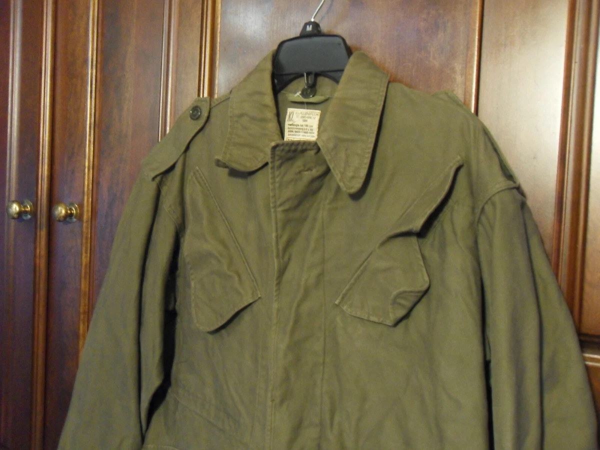 Dutch Military Army Jacket Green KL H.V. PUIJENBROEK - Size Small