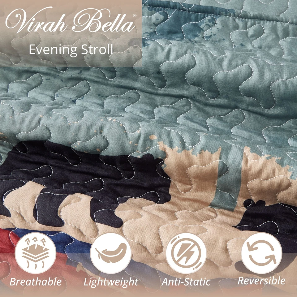 Virah Bella - Evening Stroll - Lightweight Reversible Quilt Set - Image 2 of 4