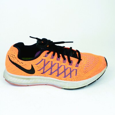 Nike Zoom Pegasus 32 Women's Size 7 Orange & Black Athletic Running Sneakers