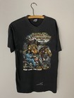 Vintage 90s Harley Davidson Motorcycle T Shirt Distressed 50/50 Native American