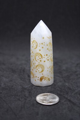 Moonstone With Laser-Etched Design | eBay