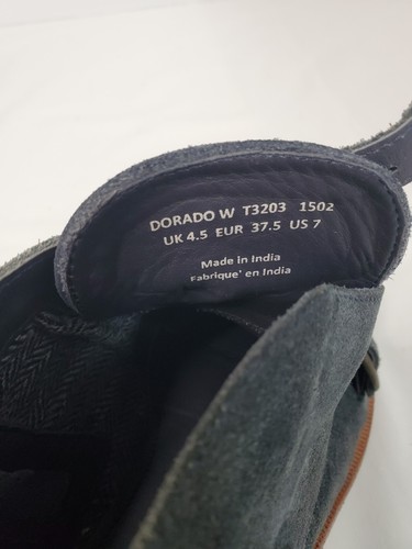 J Shoes Dorado W T3203 blau Leder Schnalle Chelsea Stiefeletten Motorrad Stiefel Größe 7 - Bild 10 von 11