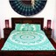Ombre Mandala Boho Duvet Cover Queen – 100% Cotton Indian Quilt Cover Set, Reversible
