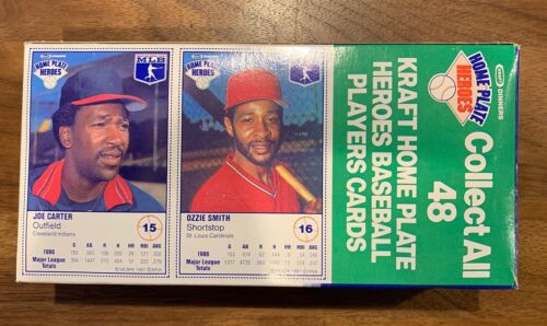 1987 Kraft Home Plate Heroes Baseball - Joe Carter - Ozzie Smith - Full Box - Afbeelding 1 van 7