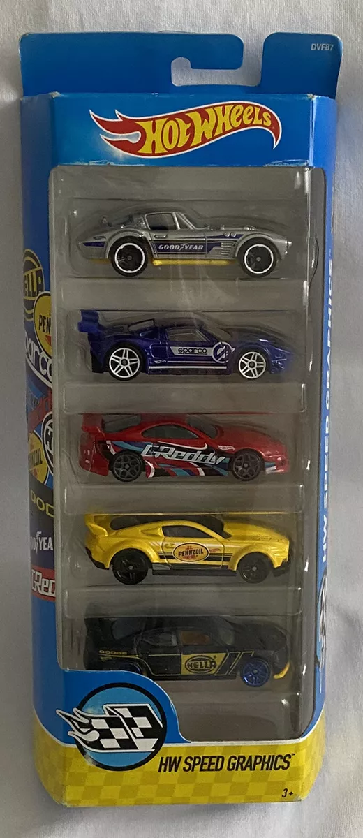 2016 HOT WHEELS SPEED GRAPHICS 5 PACK DVF87