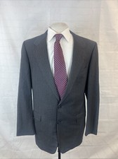 FALL/WINTER Hickey Freeman Men's Gray Striped Wool Blend Suit 42L 31X32 2,195