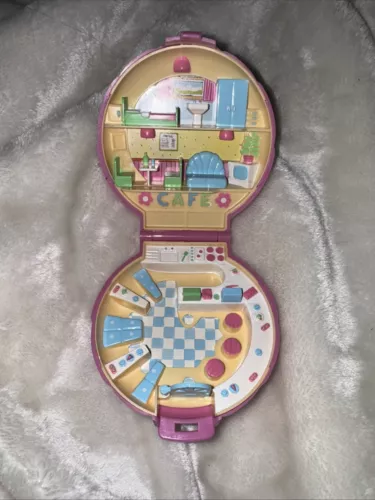 Vtg 1989 Polly Pocket Pollys Cafe Pink Compact