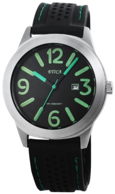 Etica Herrenuhr mit Silikonarmband 5 ATM Neu