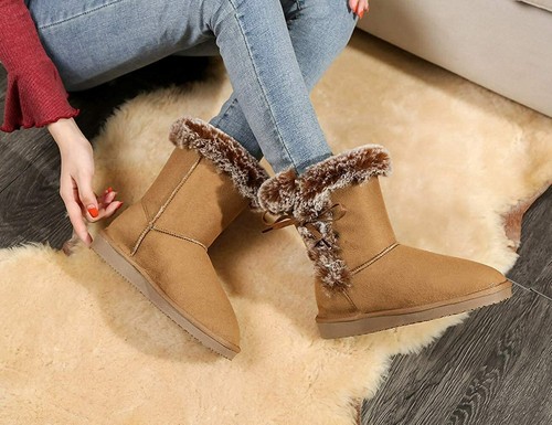 Women's Classic Fur Snow Boots Short 