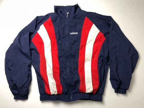 Vintage Mens ADIDAS RED,WHITE,BLUE 