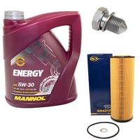 MotoröL ÖLfilter SH421P 5W30 4Liter + ÖLablassschraube FüR Skoda Superb 3U4