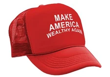 Make America Wealthy Again Adjustable Snap Back Trucker Hat Cap
