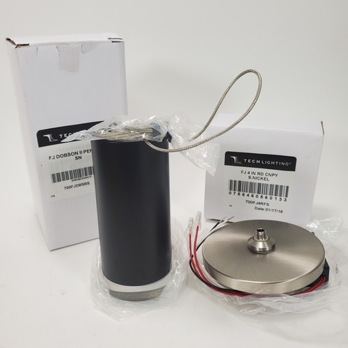 NOB Tech Lighting/Visual Comfort Free Jack Dobson II Pendant Light Black/Nickel - Picture 2 of 15