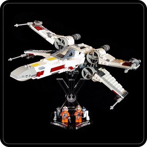 Display stand for Lego 75460-75301-75218-75102-9493 X-Wing+minifig slots(A1041)
