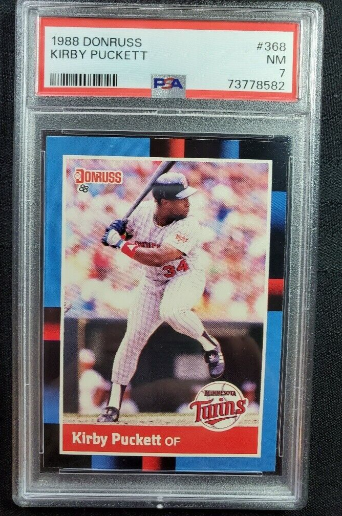 DBL ERROR 1988 DONRUSS #368 KIRBY PUCKETT GRADE 7 WRONG DATE OF
