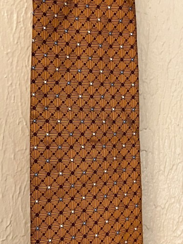 SALE! Luxury Barneys New York Mens Neck Tie - Copper Burnt Oange Amber - Picture 3 of 12