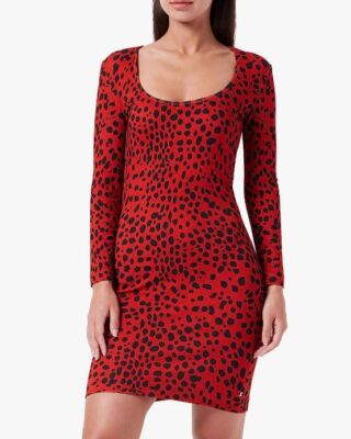 Just Cavalli Kleid Leoprint eng & tailliert figurbetont, Stretch, UVP 699 