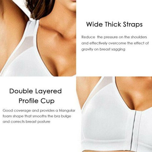 Wireless Women Bra Shaper Yoga Tops Posture Correct Post Surgical Shapewear - Picture 5 of 16