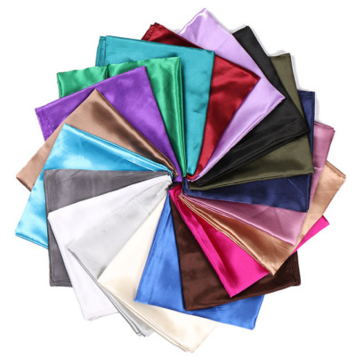 Satin Solide Seide Schal Hijab Uni Glänzend Weich Groß Quadrat Kopf Halstuch 90x90