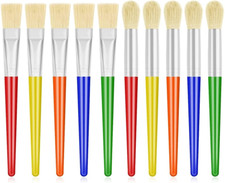 Large Chubby Paint Brushes round and Flat Preschool Paint Brushes for Washable P