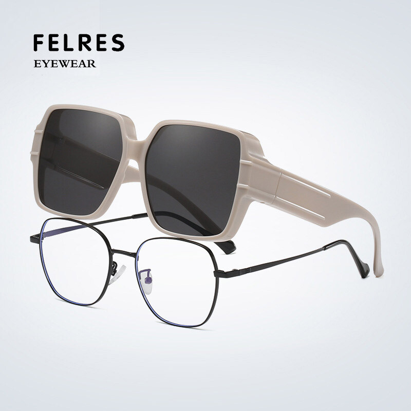 Polarized Fit Over Glasses Sunglasses, Square Wrap Around, TR90 Frame KANASTAL Polarized Fit Over Glasses Sunglasses for Women  main image 2