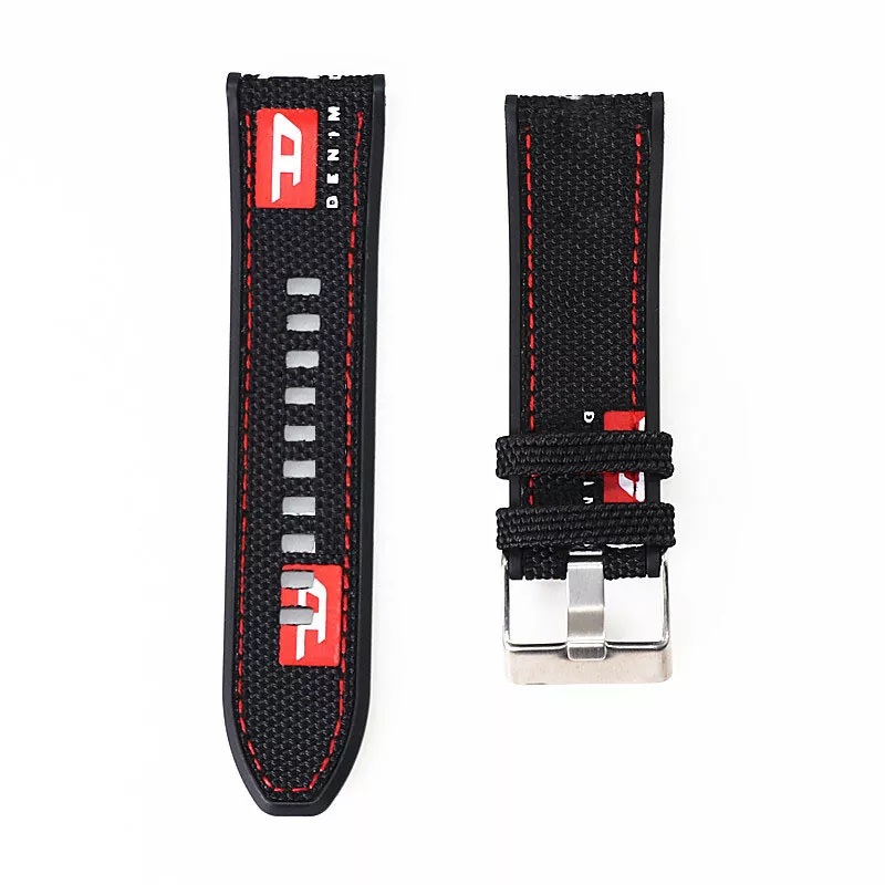 26mm Rubber Nylon Silicon For Diesel Mega Chief DZ4512 Watch Band