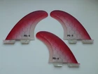 PERFORMANCE CORE surfboard THRUSTER FINS red (set x 3) hexcore FCS II style base