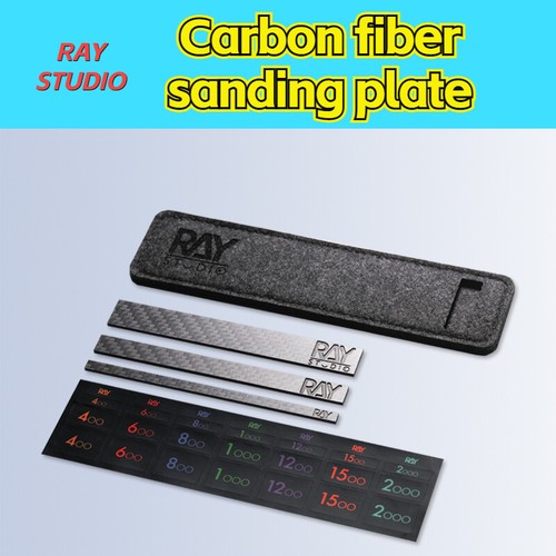 3PCS Carbon Fiber Abrasive Plate Sanding Polish Stick for Gundam
