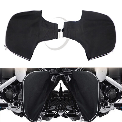 Soft Lowers Chaps Leg Warmer Cover Bag For Harley Touring Road King Engine Guard