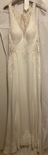 Essence of Australia Wedding Dress Size 10 USA Ivory, Lace with train pre-owned