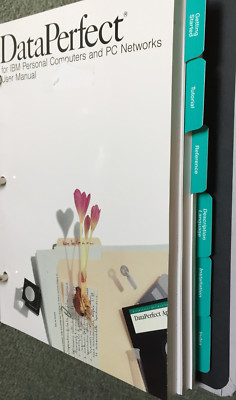 DataPerfect Vintage Software von WordPerfect für Vintage IBM PCs, sehr selten