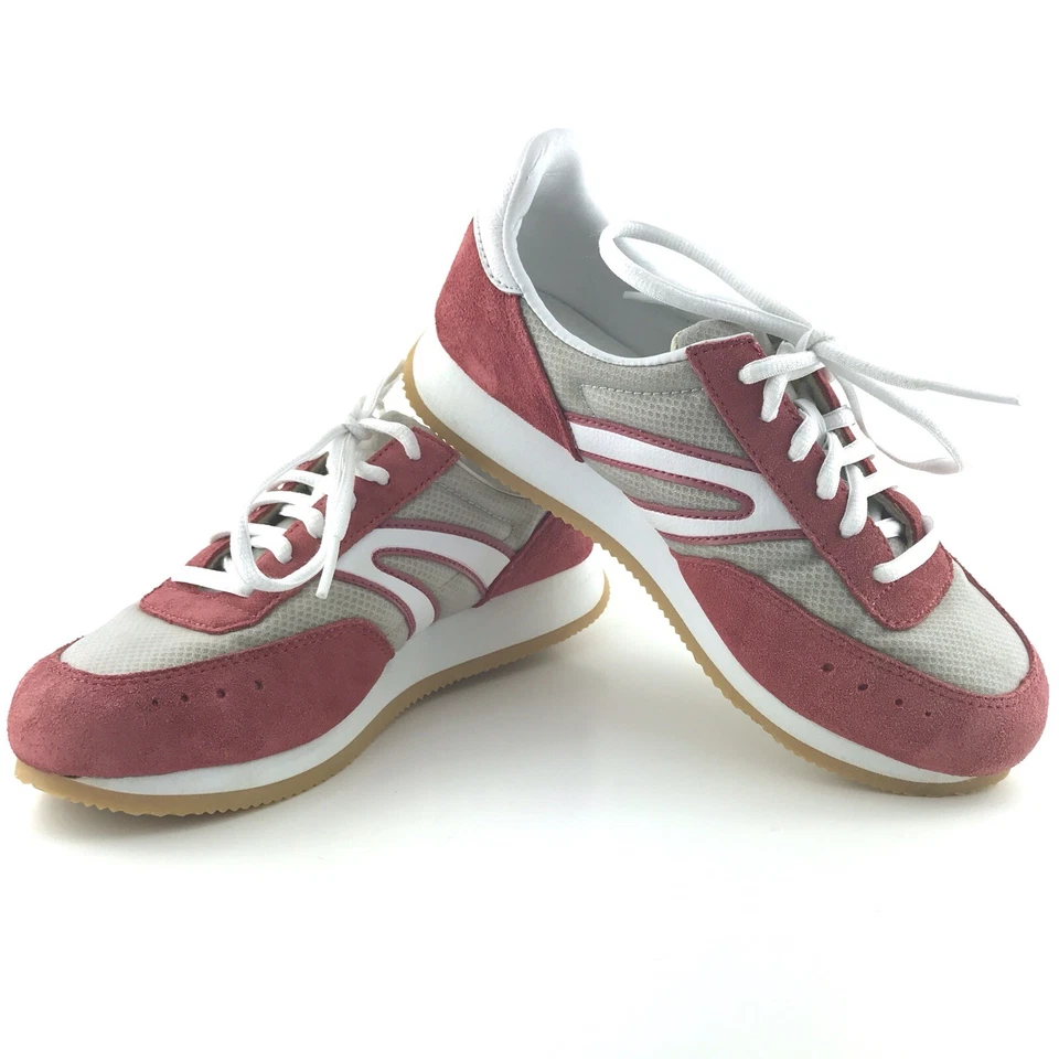 Bass Rave Womens 7 M Leather Suede Sneaker Pink Low Top 62T518A Retro - Image 4 of 4