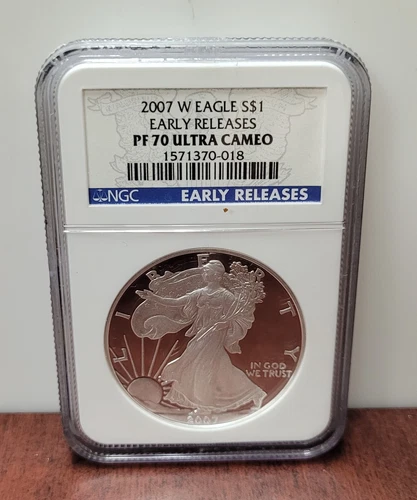 2007 W Eagle $1 Early Releases NGC PF70 Ultra Cameo 1oz 999 Fine Silver