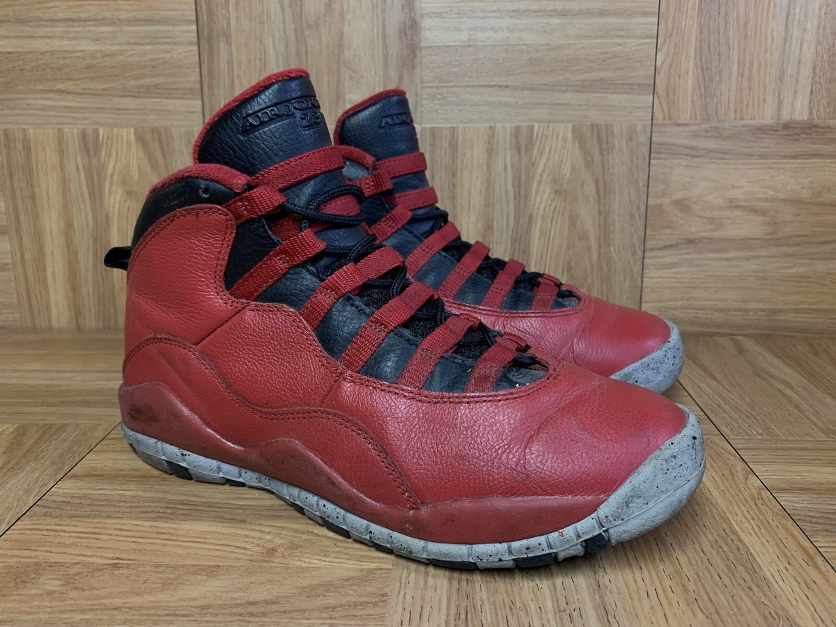Air Jordan 10 ブルズカラー28.5cm #45 RARE🔥 Nike Air Jordan 10 X Retro Bulls Over Broadway Raging Sz 6Y