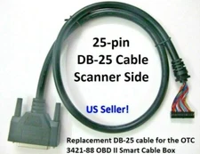 DB25 Cable Replacement for OTC 3421-88 OBDII Smart Cable Genisys EVO Mac Matco