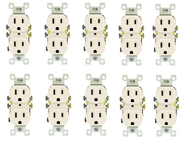 Electrical Outlets 125 V 15 A Wall Socket Plug Duplex Blade Receptacle 10 Pack