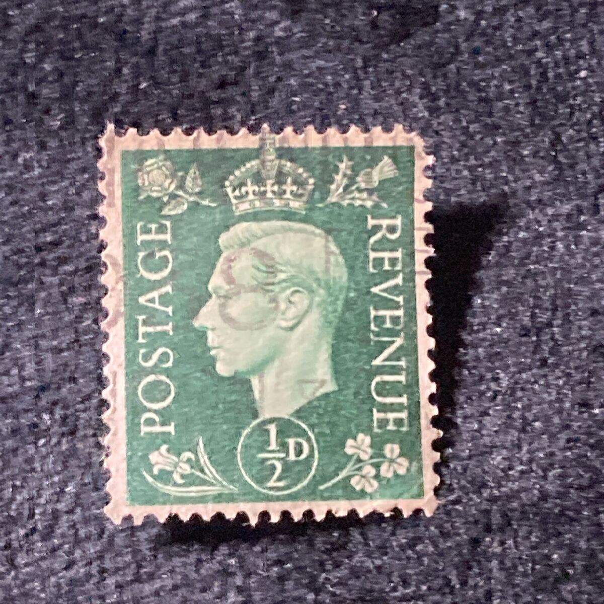 Great Britain United Kingdom George VI 1/2D Revenue Postage Great Britain United Kingdom George VI 1/2D Revenue Postage