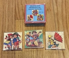 Vintage J.S.N.Y. Sweethearts Refrigerator Lucite Magnets Taiwan Whimsy Cute Lot